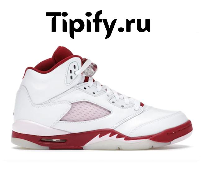 Air Jordan 5 Retro White Pink Red (GS) 440892-106 - 1