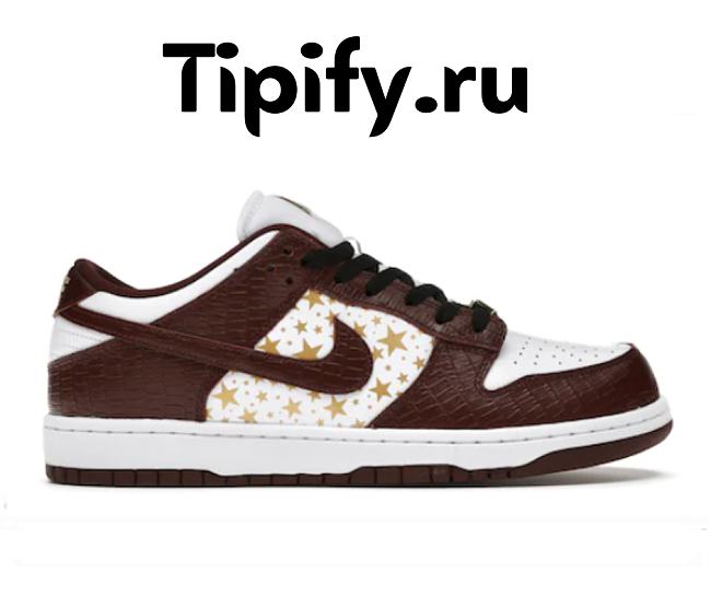 Nike SB Dunk Low Supreme Stars Barkroot Brown DH3228-103 - 1