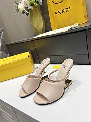 Fendi First Pink leather high-heeled sandals Beige 95 mm 8R8212NA7F1FLF - 1