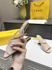 Fendi First Pink leather high-heeled sandals Beige 95 mm 8R8212NA7F1FLF - 2