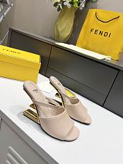 Fendi First Pink leather high-heeled sandals Beige 95 mm 8R8212NA7F1FLF - 5