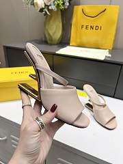 Fendi First Pink leather high-heeled sandals Beige 95 mm 8R8212NA7F1FLF - 6