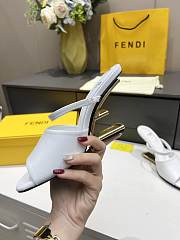 Fendi First White leather high-heeled sandals White 95mm 8R8212NA7F1FLE - 6