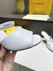 Fendi First White leather high-heeled sandals White 95mm 8R8212NA7F1FLE - 3