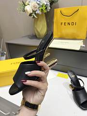 Fendi First Black leather high-heeled sandals Black 95mm 8R8212NA7F0QA1 - 5