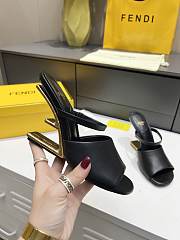 Fendi First Black leather high-heeled sandals Black 95mm 8R8212NA7F0QA1 - 2