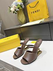 Fendi First Beige leather high-heeled sandals Brown 95mm 8R8212NA7F1GQI - 1