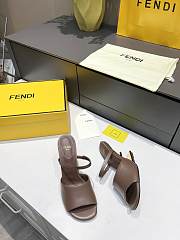 Fendi First Beige leather high-heeled sandals Brown 95mm 8R8212NA7F1GQI - 5