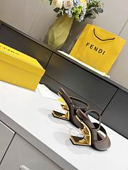 Fendi First Beige leather high-heeled sandals Brown 95mm 8R8212NA7F1GQI - 4