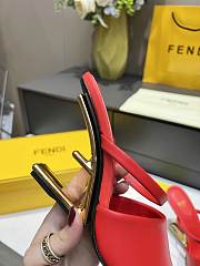 Fendi First White leather high-heeled sandals Red 95mm - 2