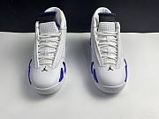 Air Jordan 14 Retro White Hyper Royal 487471-104 - 5