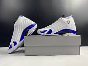 Air Jordan 14 Retro White Hyper Royal 487471-104 - 4