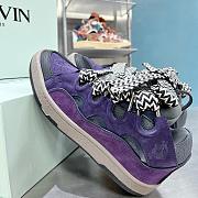 Lanvin Leather Curb Sneakers Grape FM-SKRK11-DRAG-E2279 - 6