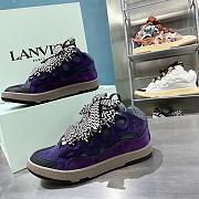 Lanvin Leather Curb Sneakers Grape FM-SKRK11-DRAG-E2279 - 5