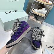 Lanvin Leather Curb Sneakers Grape FM-SKRK11-DRAG-E2279 - 4