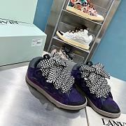 Lanvin Leather Curb Sneakers Grape FM-SKRK11-DRAG-E2279 - 3