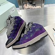 Lanvin Leather Curb Sneakers Grape FM-SKRK11-DRAG-E2279 - 2