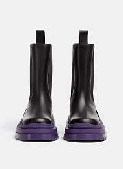 Bottega veneta Tire Chelsea Boot Black / Purple 630297 VBS50 PI21-M21 - 2