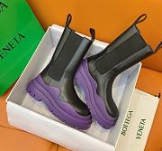 Bottega veneta Tire Chelsea Boot Black / Purple 630297 VBS50 PI21-M21 - 6