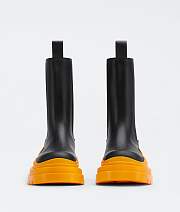 Bottega veneta Tire Chelsea Boot Black / tangerine 630297VBS501384 - 3