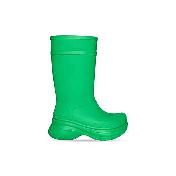 Balenciaga Crocs Boot in green rubber 677388W1S8E3033