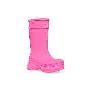 Balenciaga Crocs Boot in bright pink rubber 677388W1S8E5300 - 3