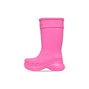 Balenciaga Crocs Boot in bright pink rubber 677388W1S8E5300 - 6