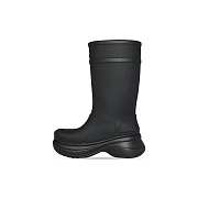 Balenciaga Crocs Boot in black rubber 677388W1S8E1000 - 2