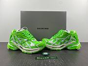 Balenciaga Runner Sneaker in neon green and white mesh and nylon 677403W3RBM3590 - 5