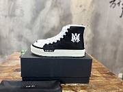 Amiri MA COURT HI BLACK / WHITE CANVAS / NAPPA LEATHER 191846395174 - 2