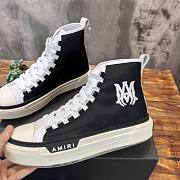 Amiri MA COURT HI BLACK / WHITE CANVAS / NAPPA LEATHER 191846395174 - 5