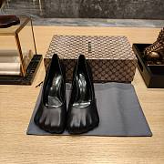 Balenciaga Fetish 80mm Pump in black soft sheepskin Black 678882WBCW01000 - 3