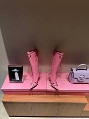 Balenciaga Women's Cagole 90mm Boot in pink Arena lambskin 694395WAD4E5081 - 5