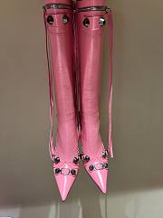 Balenciaga Women's Cagole 90mm Boot in pink Arena lambskin 694395WAD4E5081 - 3