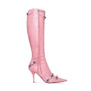 Balenciaga Women's Cagole 90mm Boot in pink Arena lambskin 694395WAD4E5081 - 1