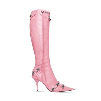 Balenciaga Women's Cagole 90mm Boot in pink Arena lambskin 694395WAD4E5081