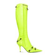 Balenciaga Women's Cagole 90mm Boot in neon yellow Arena lambskin 694395WAD4E7381 - 1