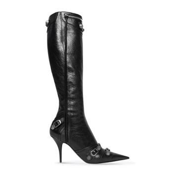 Balenciaga Women's Cagole 90mm Boot in black Arena lambskin 694395WAD4E1081