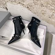 Balenciaga Women's Cagole 90mm Bootie in black Arena lambskin 694379WAD4E1081 - 3