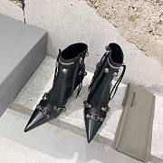 Balenciaga Women's Cagole 90mm Bootie in black Arena lambskin 694379WAD4E1081 - 5