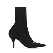 Balenciaga Women's Knife 2.0 80mm Bootie in black and white textured recycled knit 671122W2CW11090 - 1