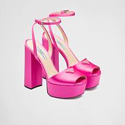 Prada high-heeled satin platform sandals Begonia pink 135 mm 1XP48B_049_F0638_F_135 - 1