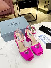 Prada high-heeled satin platform sandals Begonia pink 135 mm 1XP48B_049_F0638_F_135 - 2