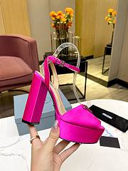 Prada high-heeled satin platform sandals Begonia pink 135 mm 1XP48B_049_F0638_F_135 - 4