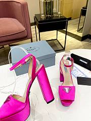 Prada high-heeled satin platform sandals Begonia pink 135 mm 1XP48B_049_F0638_F_135 - 5