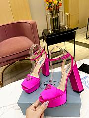 Prada high-heeled satin platform sandals Begonia pink 135 mm 1XP48B_049_F0638_F_135 - 6