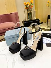 Prada high-heeled satin platform sandals Black 135 mm 1XP48B_049_F0002_F_135 - 4