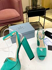 Prada high-heeled satin platform sandals Absinthe 135 mm 1XP48B_049_F0MYE_F_135 - 2