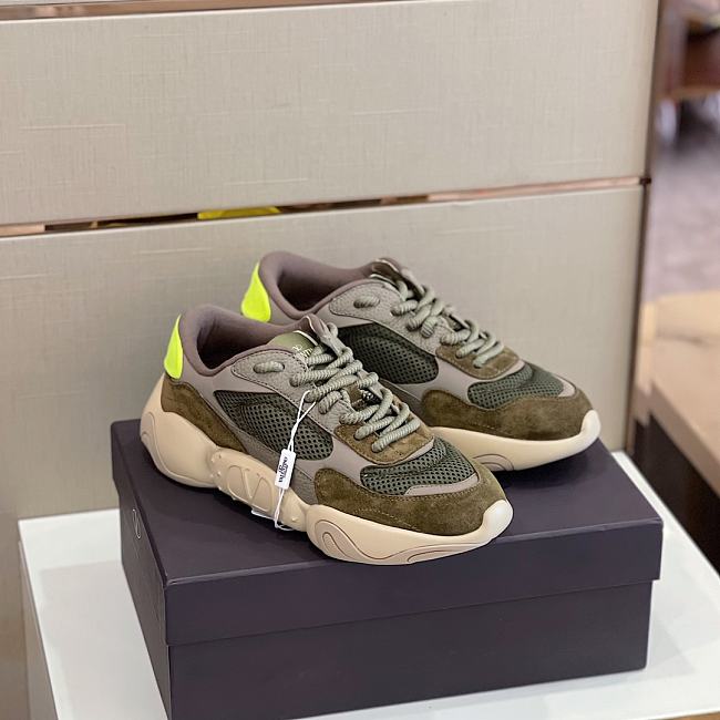 Valentino Garavani Bubbleback sneaker in mesh ARMY GREEN XY2S0F08KNZ_U86 - 1