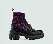 Women's GG jersey boot with Horsebit Black leather ‎718716 AAA4Y 1074 - 1